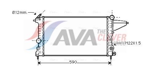 Radiateur moteur (Radiateur de refroidissement) AVA Deutschland GmbH ref. OLA2161