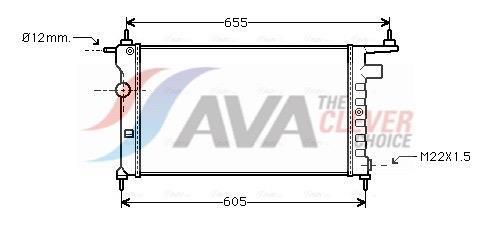 Radiateur moteur (Radiateur de refroidissement) AVA Deutschland GmbH ref. OLA2183