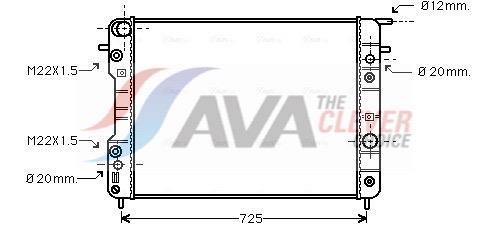 Radiateur moteur (Radiateur de refroidissement) AVA Deutschland GmbH ref. OLA2193