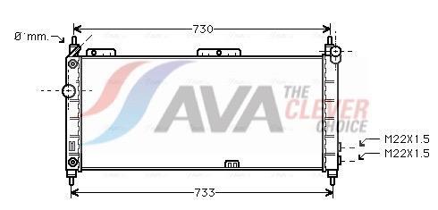Radiateur moteur (Radiateur de refroidissement) AVA Deutschland GmbH OLA2200