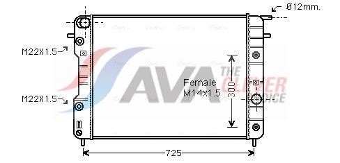 Radiateur moteur (Radiateur de refroidissement) AVA Deutschland GmbH ref. OLA2202