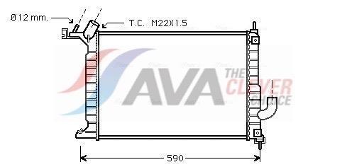 Radiateur moteur (Radiateur de refroidissement) AVA Deutschland GmbH ref. OLA2275