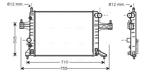 Radiateur moteur (Radiateur de refroidissement) AVA Deutschland GmbH ref. OLA2308