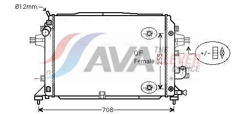 Radiateur moteur (Radiateur de refroidissement) AVA Deutschland GmbH ref. OLA2460