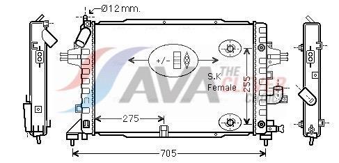 Radiateur moteur (Radiateur de refroidissement) AVA Deutschland GmbH ref. OLA2467