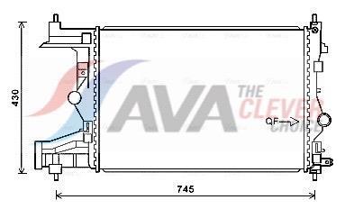 Radiateur moteur (Radiateur de refroidissement) AVA Deutschland GmbH ref. OLA2487