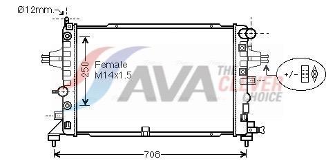 Radiateur moteur (Radiateur de refroidissement) AVA Deutschland GmbH OLA2625