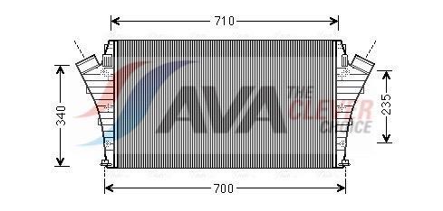 Intercooler, échangeur (Refroidisseur d'air) AVA Deutschland GmbH ref. OLA4491