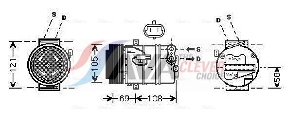 Compresor, aire acondicionado AVA Deutschland GmbH ref. OLAK426