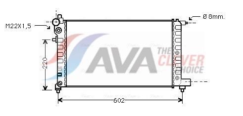 Radiateur moteur (Radiateur de refroidissement) AVA Deutschland GmbH ref. PE2004