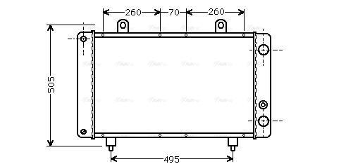 Radiateur moteur (Radiateur de refroidissement) AVA Deutschland GmbH PE2032