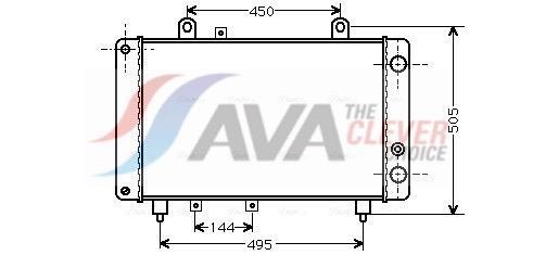 Radiateur moteur (Radiateur de refroidissement) AVA Deutschland GmbH ref. PE2081