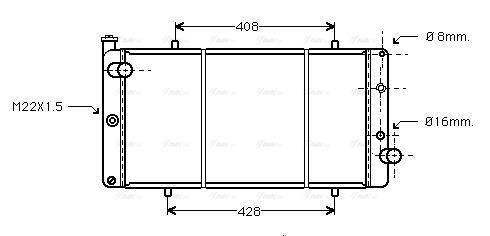 Radiateur moteur (Radiateur de refroidissement) AVA Deutschland GmbH PE2105