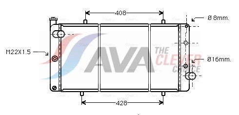 Radiateur moteur (Radiateur de refroidissement) AVA Deutschland GmbH PE2110