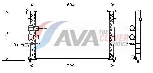 Radiateur moteur (Radiateur de refroidissement) AVA Deutschland GmbH ref. PE2178