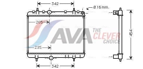 Radiateur moteur (Radiateur de refroidissement) AVA Deutschland GmbH ref. PE2267