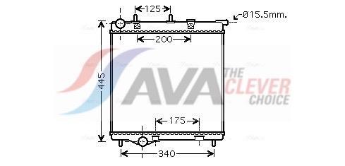 Radiateur moteur (Radiateur de refroidissement) AVA Deutschland GmbH PE2288
