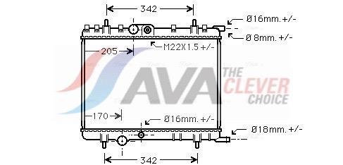 Radiateur moteur (Radiateur de refroidissement) AVA Deutschland GmbH ref. PE2300
