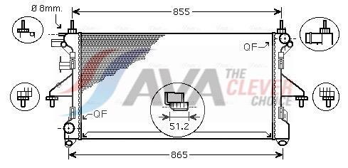 Radiateur moteur (Radiateur de refroidissement) AVA Deutschland GmbH PE2310