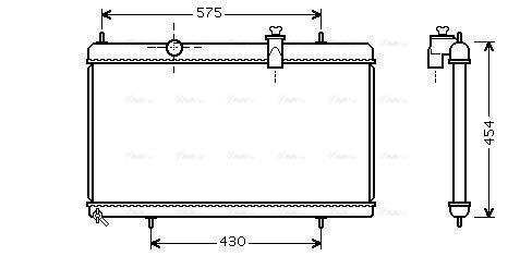 Radiateur moteur (Radiateur de refroidissement) AVA Deutschland GmbH PE2313