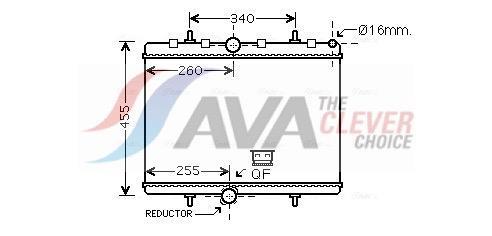 Radiateur moteur (Radiateur de refroidissement) AVA Deutschland GmbH PE2314