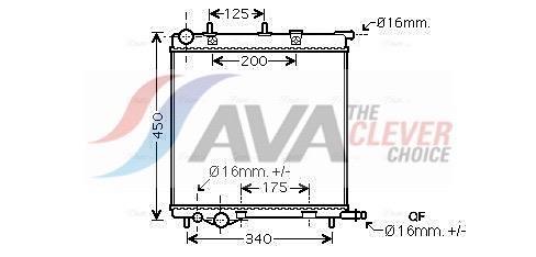 Radiateur moteur (Radiateur de refroidissement) AVA Deutschland GmbH ref. PE2368