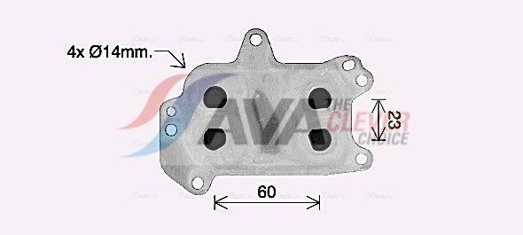 Radiateur d'huile moteur (Refroidisseur d'huile moteur) AVA Deutschland GmbH ref. PE3424