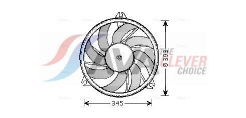 Ventilateur de refroidissement du moteur (Motoventilateur) AVA Deutschland GmbH ref. PE7528