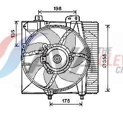 Ventilateur de refroidissement du moteur (Motoventilateur) AVA Deutschland GmbH ref. PE7550