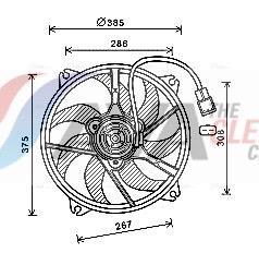 Ventilateur de refroidissement du moteur (Motoventilateur) AVA Deutschland GmbH ref. PE7556