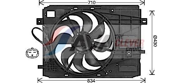 Ventilateur de refroidissement du moteur (Motoventilateur) AVA Deutschland GmbH PE7561