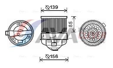 Pulseur d'air habitacle (Ventilateur habitacle) AVA Deutschland GmbH ref. PE8370