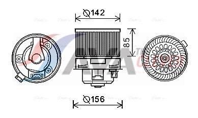 Ventilador habitáculo AVA Deutschland GmbH ref. PE8371