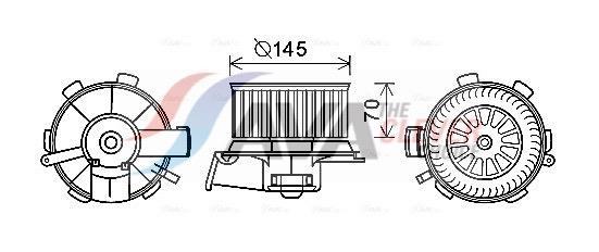 Pulseur d'air habitacle (Ventilateur habitacle) AVA Deutschland GmbH ref. PE8388