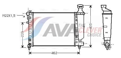 Radiateur moteur (Radiateur de refroidissement) AVA Deutschland GmbH ref. PEA2012