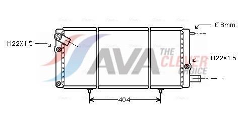 Radiateur moteur (Radiateur de refroidissement) AVA Deutschland GmbH ref. PEA2085