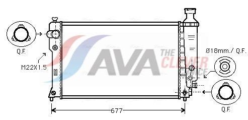 Radiateur moteur (Radiateur de refroidissement) AVA Deutschland GmbH ref. PEA2131