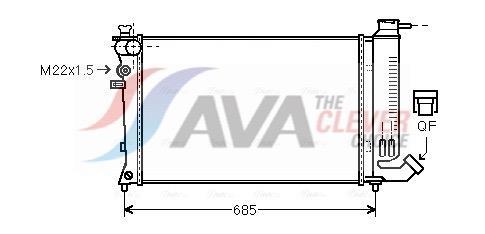 Radiateur moteur (Radiateur de refroidissement) AVA Deutschland GmbH ref. PEA2141