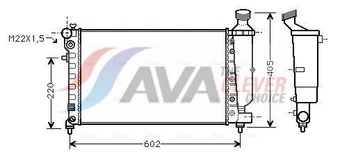 Radiateur moteur (Radiateur de refroidissement) AVA Deutschland GmbH ref. PEA2216