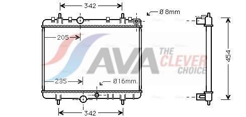 Radiateur moteur (Radiateur de refroidissement) AVA Deutschland GmbH ref. PEA2218