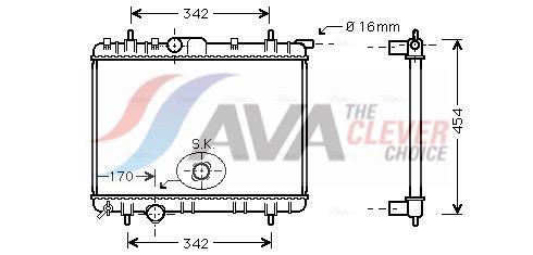 Radiateur moteur (Radiateur de refroidissement) AVA Deutschland GmbH ref. PEA2247