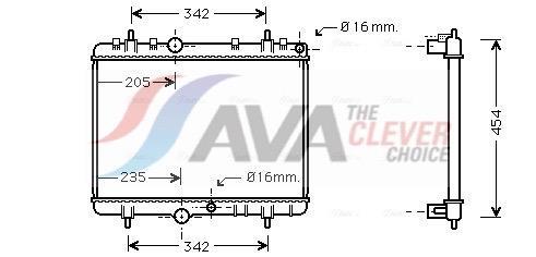 Radiateur moteur (Radiateur de refroidissement) AVA Deutschland GmbH ref. PEA2249