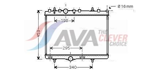 Radiateur moteur (Radiateur de refroidissement) AVA Deutschland GmbH ref. PEA2255