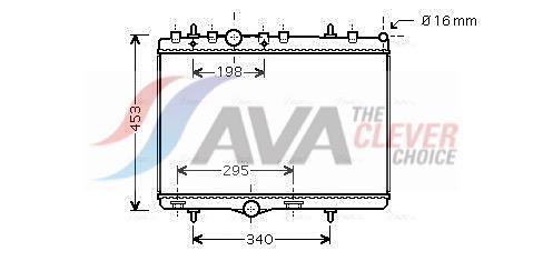 Radiateur moteur (Radiateur de refroidissement) AVA Deutschland GmbH ref. PEA2290