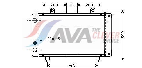 Radiateur moteur (Radiateur de refroidissement) AVA Deutschland GmbH ref. PEA2319