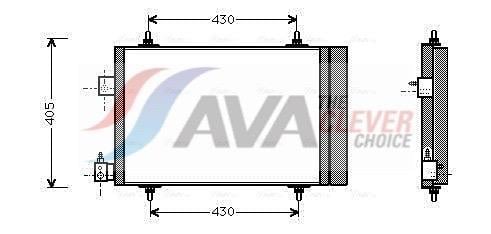 Condenseur, climatisation (Radiateur de climatisation) AVA Deutschland GmbH PEA5193D
