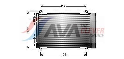 Condenseur, climatisation (Radiateur de climatisation) AVA Deutschland GmbH PEA5258D