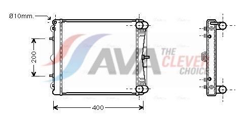 Radiateur moteur (Radiateur de refroidissement) AVA Deutschland GmbH ref. PR2037