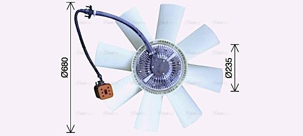 Ventilateur de refroidissement du moteur (Motoventilateur) AVA Deutschland GmbH ref. REF114