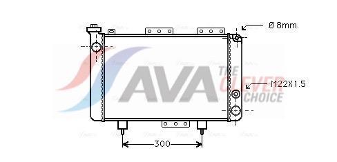 Radiateur moteur (Radiateur de refroidissement) AVA Deutschland GmbH ref. RT2001